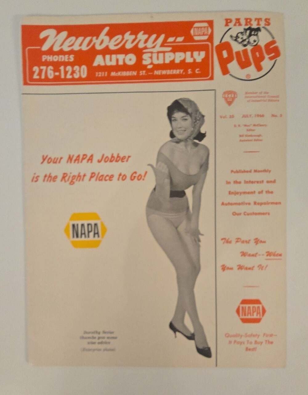 Vintage July 1966 NAPA Parts Pups Magazine Issue